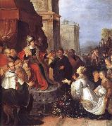 Frans Francken II Solomon and the Queen of Sheba oil on canvas